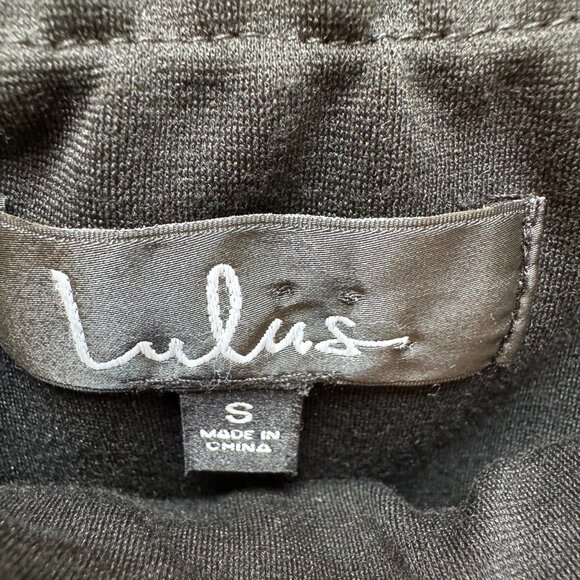 Lulus Top Black Off-Shoulder Asymmetrical Hem Peplum Edgy Dark Fairy S - Picture 5 of 6